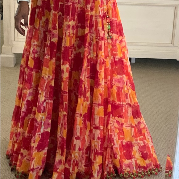 Beautiful long dress silk cotton Kota fabric - Picture 3 of 11